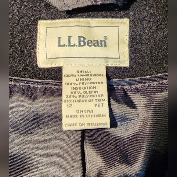 L.L Bean Coat Black Trench Coat - Picture 7 of 9